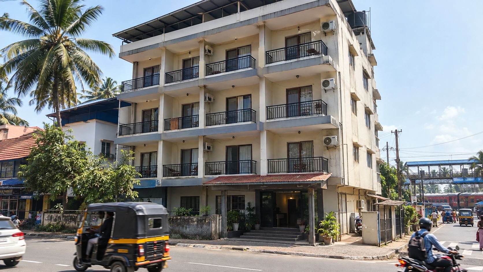 Lodge street view near Calicut railway station